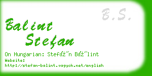 balint stefan business card